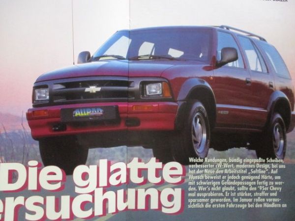 Allrad Abenteuer 12/1994 Chevrolet Blazer in der Presse Sonderdruck