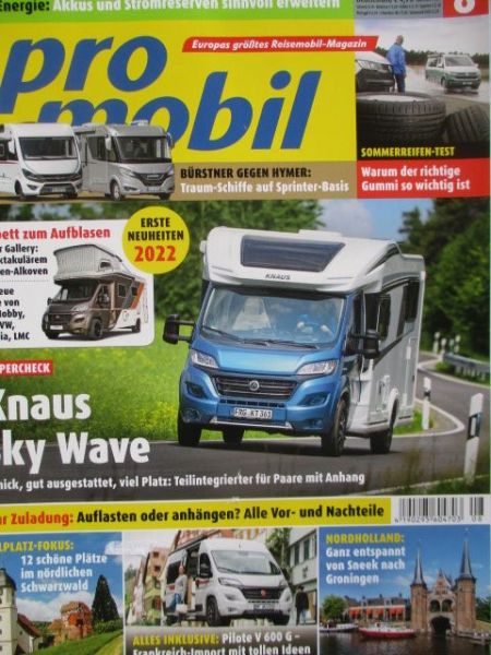 pro mobil 8/2021 VW T7 Multivn,Bürstner Lyseo Gallery,LMC Innovan 600, Adria Coral 650DL,Hobby Vantana Ontour Edition