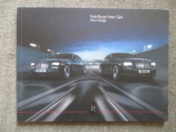 Rolls-Royce Wraith +Ghost Black Badge Katalog Englisch 2016 NEU
