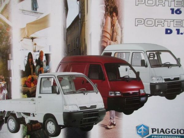 Piaggio Porter 16V +D 1.4 +Kastenwagen +Kombi +Pick-up Katalog +Preise Januar 1999