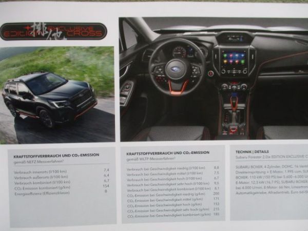 Subaru Forester Sonderedition +edition exclusive cross Katalog+Preise August 2022