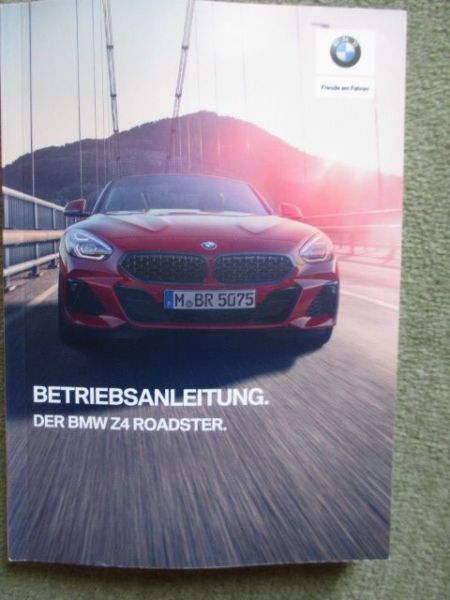 BMW Z4 G29 Roadster xDrive20i sDrive30i Z4 M40i Betriebsanleitung Februar 2020 NEU
