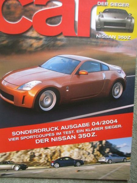 car 4/2004 Nissan 350Z Vergleich mit Mazda RX-8 vs. Audi TT 3.2V6 quattro vs. Chrysler Crossfire