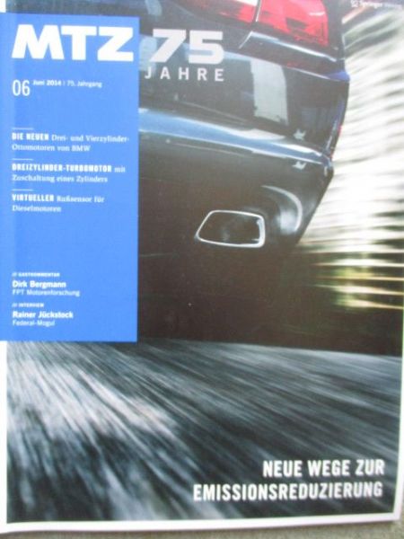 Motorentechnische Zeitschrift 6/2014 neue BMW Drei und Vierzylinder Otttomotoren,