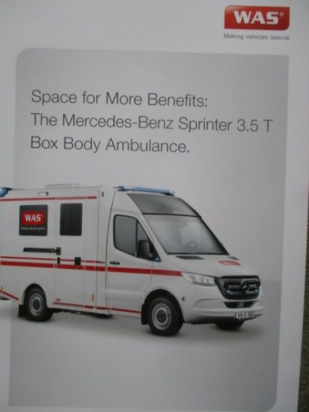 WAS 500 KTW 3.5T auf Mercedes Benz Sprinter 314CDI Katalog April 2021 Englisch