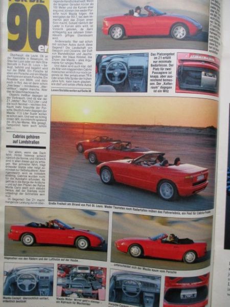 Auto Bild 13/1990 Hyundai Pony,Sonata +S-coupé,Vergleich (2.Teil) BMW Z1 vs. Mazda RX-7 Turbo2 und 944 S2,
