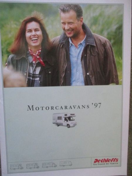 Dethleffs Motorcaravans 1997 Katalog auf Fiat Ducato 10 14 18+Preise A5250-6970SG,H6840 48642 I5252-6972DB