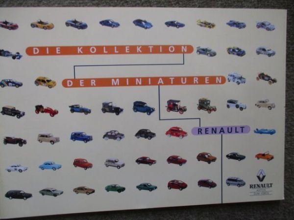 Renault die Kollektion der Miniaturen Katalog im Mai 1997