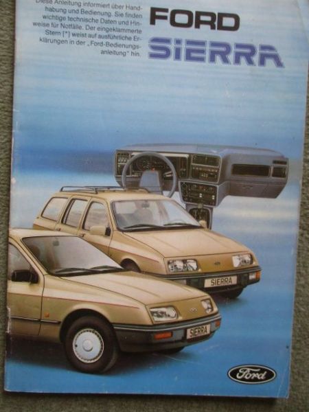 Ford Sierra Anleitung Limousine Turnier Juni 1986