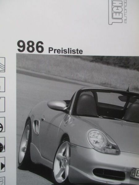 TechArt Porsche 986 Pressemappe +Preisliste 1997