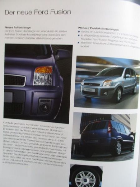 Ford Fiesta +Fusion Produktinformat November 2005+Wettbewerbsvergleiche intern