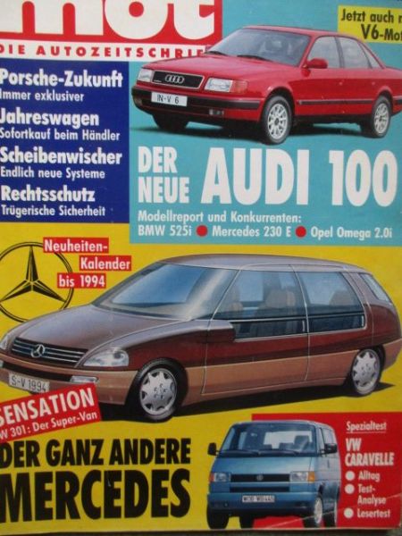 mot 1/1991 Spezialtest VW T4 Caravelle,BMW M3 E30 Sport Evolution,