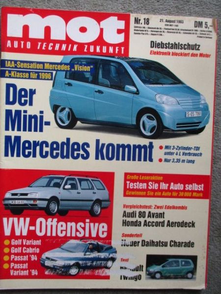 mot 18/1993 Audi 80 2.3Avant vs. Honda Accord AeroDeck 2.0i,Renault Twingo,Daihatsu Charade TX,