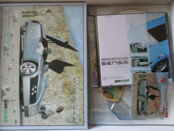 rinspeed gasmobil Bayer MaterialScience Pressemappe Genf 2005+Maverick +Astra H Caravan+Senso e-press Kit