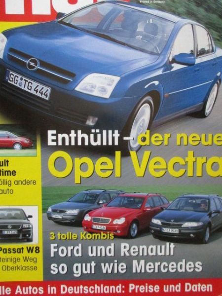 mot 14/2001 VW Passat W8,Wiesmann Roadster MF30,Renault Avantime 3.0V6,Nissan X-Trail,Elantra 2.0GLS,