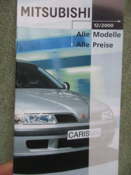 Mitsubishi Modelle Preisliste 3/2001