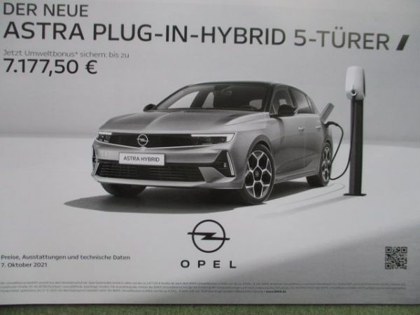 Opel Astra L Plug-In-Hybrid 5-türer 7. Oktober 2021