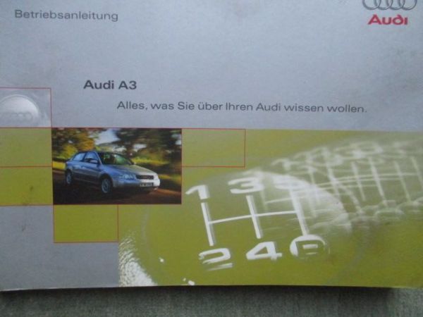 Audi A3 Bordbuch Typ 8L August 1998