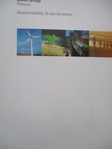 BMW Sustainability Pressemappe +CD August 2002