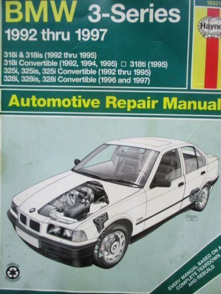 Haynes 18021 BMW 3-Series 1992-1997 E36