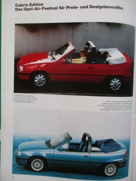 Opel Modelljahr 1993 Argumente