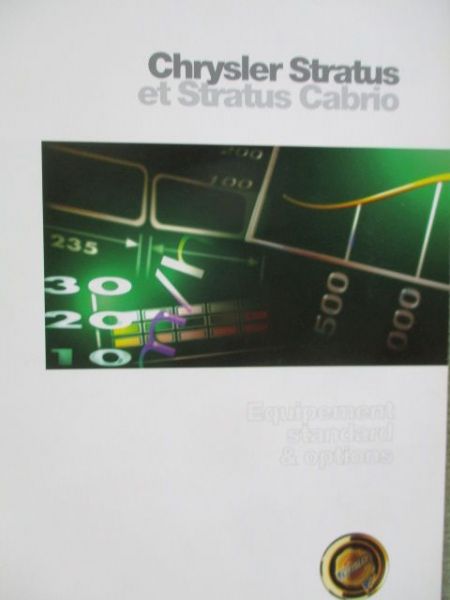 Chrysler Stratus et Cabrio Equipment standard & options