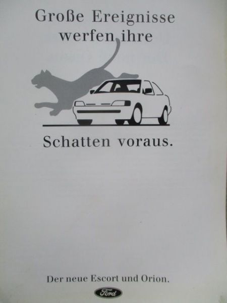 Ford Escort & Orion Vorab-Information Juli 1990