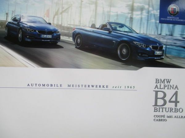 Alpina B4 Biturbo Coupé F32 F33 Cabrio März 2014+Preisliste