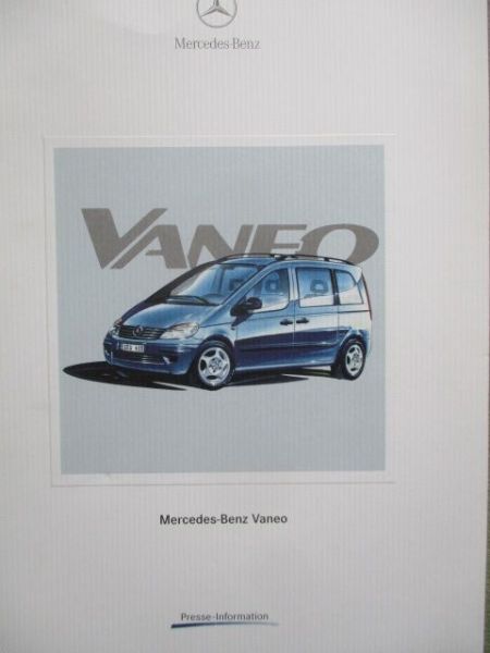 Mercedes Benz Vaneo Pressemappe Van 10/1999