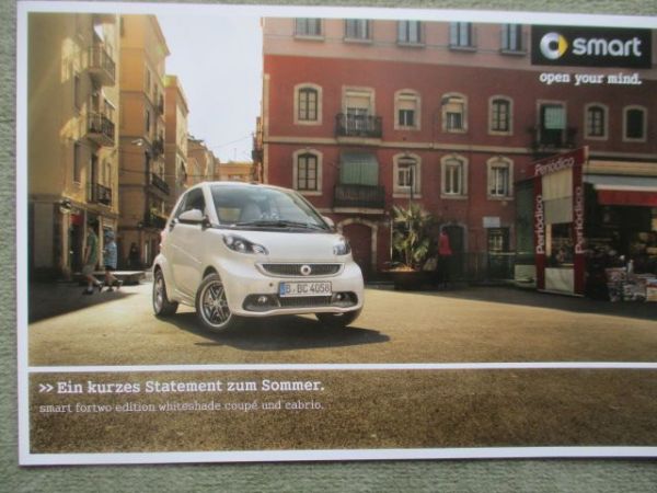 smart fortwo edition whiteshade coupe und cabrio 2013