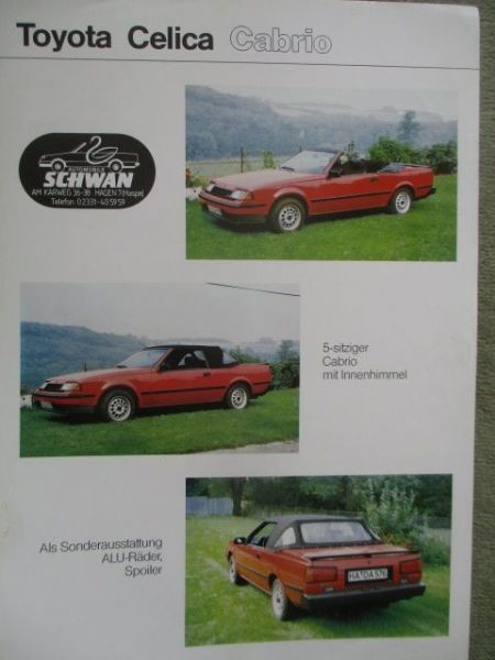 Automobile Schwan Toyota Celica Cabrio (TA6)