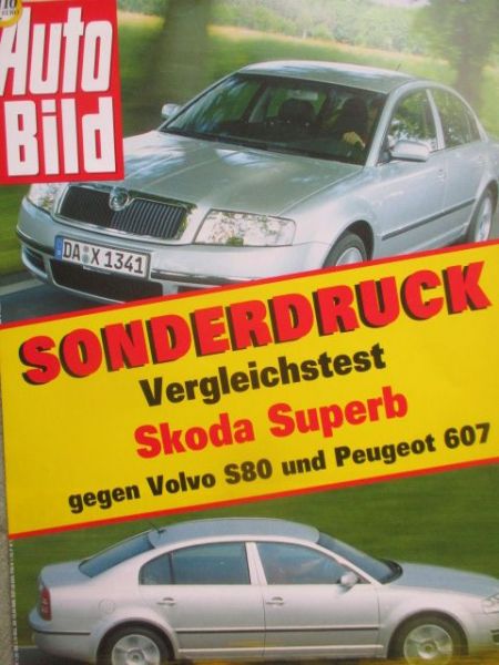 Auto Bild 27/2002 Skoda Superb vs. Volvo S80 vs. Peugeot 607