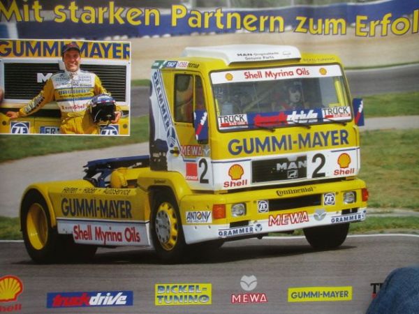 Gummi Mayer MAN Truck Poster ca. 42x60cm Format