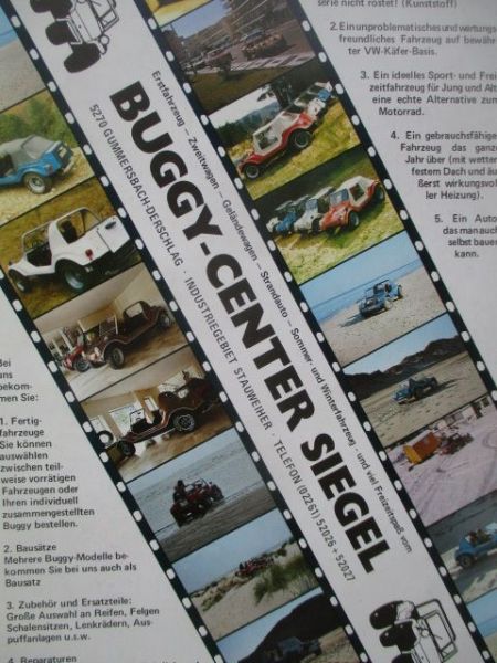 Buggy-Center Siegel Katalog 1987 +Preise