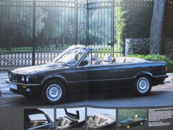 BMW 325i Cabrio E30 Prospekt März 1985