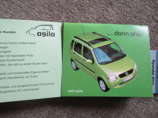 Opel Agila A Produktargumenter intern 2000
