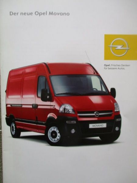 Opel Movano Verkäuferhandbuch April 2004