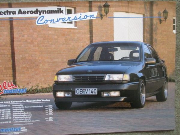 mantzel Opel Vectra Aerdynamik Conversion M2.0 Kat +Preise Prospektblatt