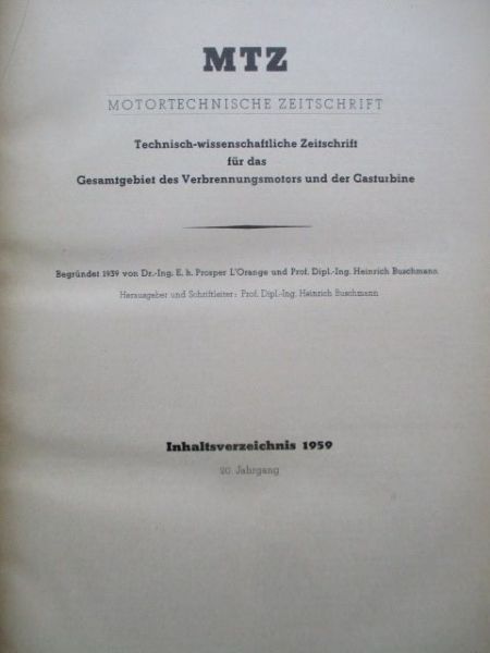 Motorentechnische Zeitschrift 1959