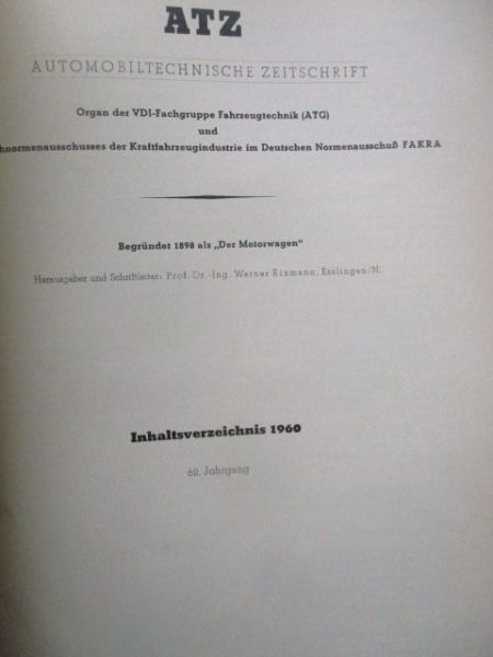 Automobil Technische Zeitschrift 1958