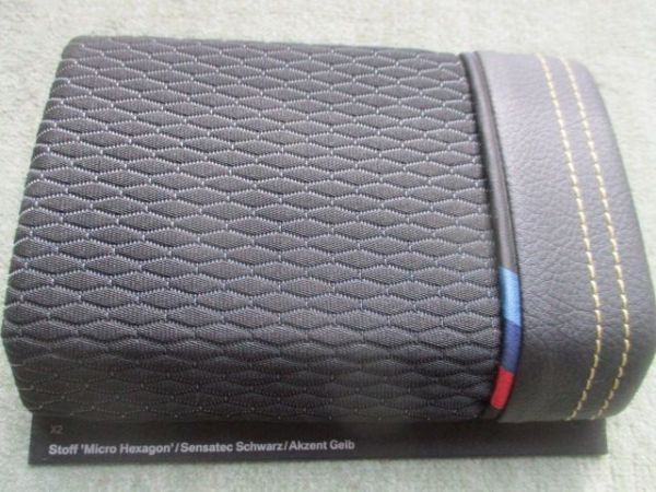 BMW X2 F39 Stoff Micro Hexagon/Sensatec Schwarz/Akzent Gelb