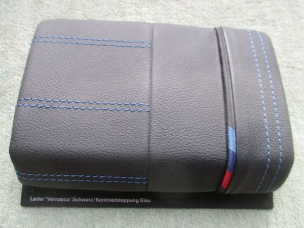 BMW 3er Reihe Leder Vernasca Schwarz/Kontraststeppung Blau