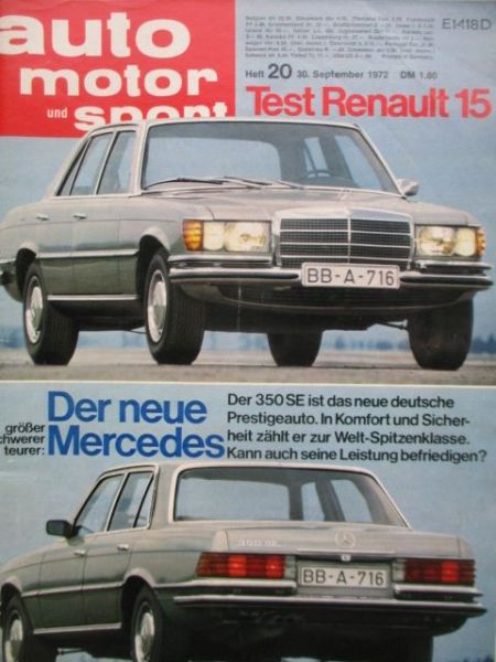 auto motor & sport 20/1972