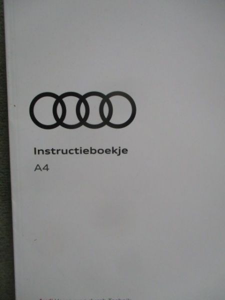 Audi A4 (typ 8W) Instructieboekje 11.2022