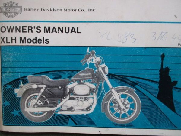 Harley-Davidson XLH Models 1986 Owners Manual