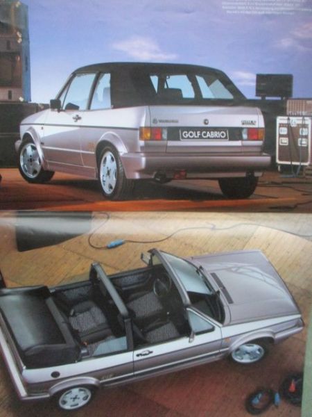 VW Golf Typ17 Cabriolet A3 Format Classicline Sportline +Fashionline 11/1991