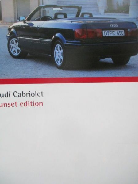 Audi Cabriolet 2.0E 2.6E 2.8E Sunset Edition 7/1994+Preise