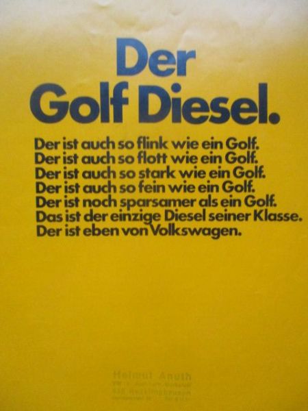 VW Golf I Typ17 Diesel September 1976
