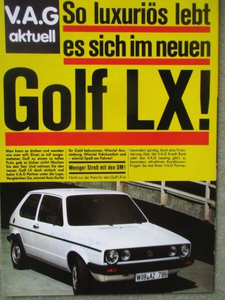 VW Golf I LX Typ17 Prospekt 1983