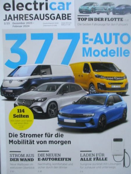electricar Jahresausgabe 377 E-Auto Modelle